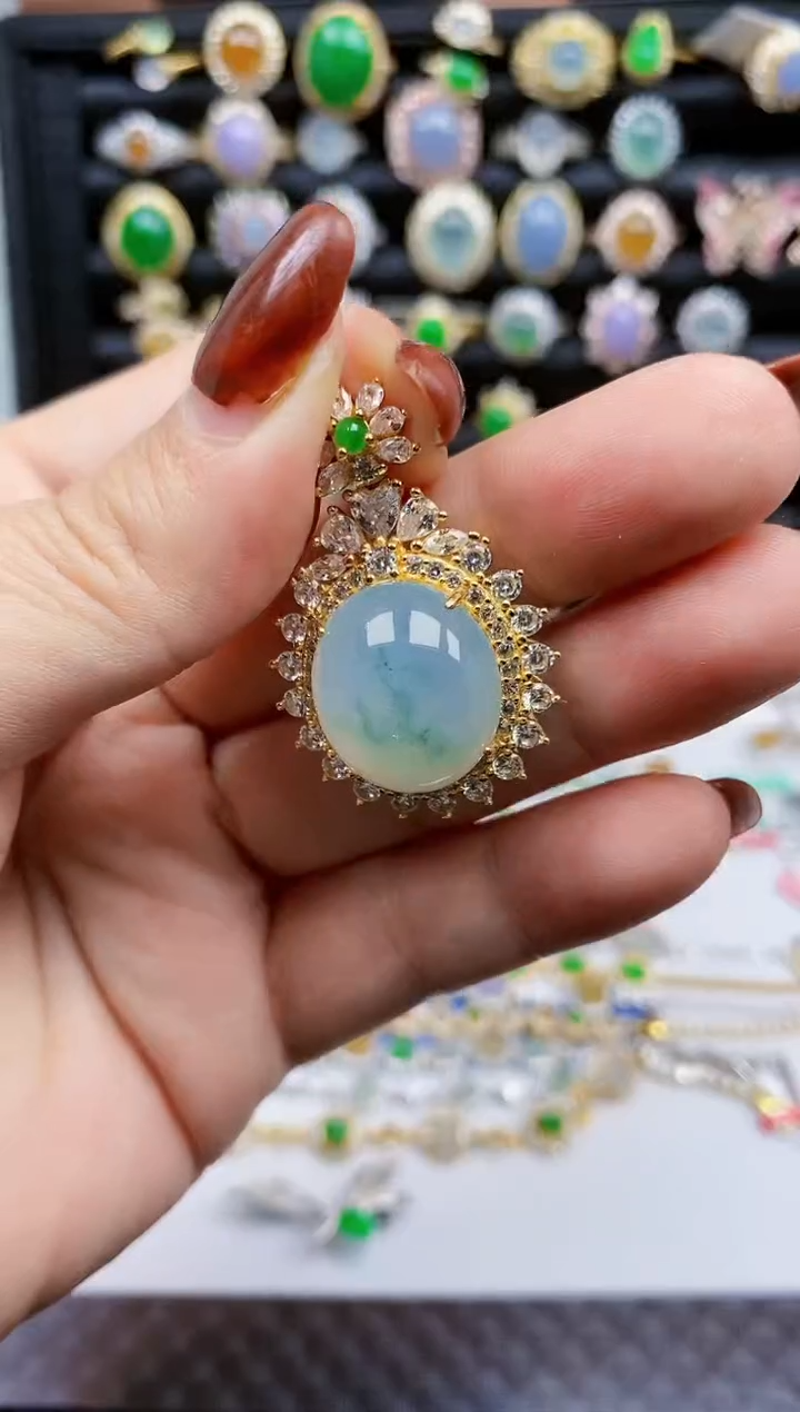 银S925镶嵌戒指翡翠42