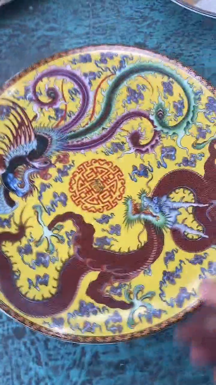 摆件龙凤呈祥10寸大平盘