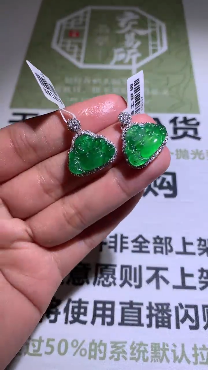 【闪购商品】翡翠颈饰银S925镶嵌净货-多样性发货-