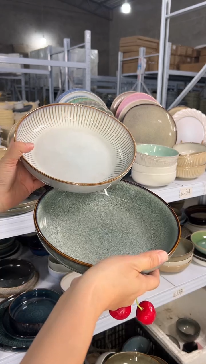 陶瓷外贸尾货瑕疵满20包邮X2深盘D6A/S2A