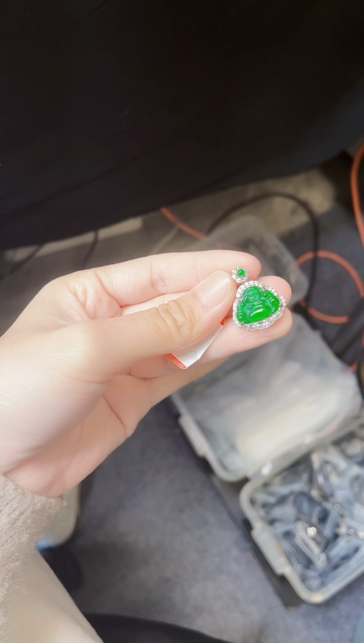 【闪购商品】翡翠颈饰银S925镶嵌佛公吊坠