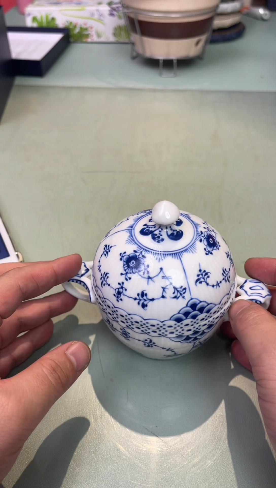 【闪购商品】瓷片哥本盖碗              