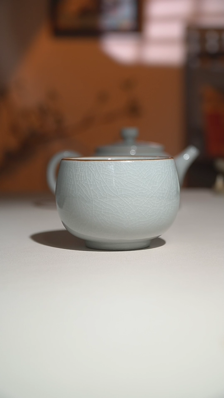 【闪购商品】其他微瑕月白赵圈乾坤杯