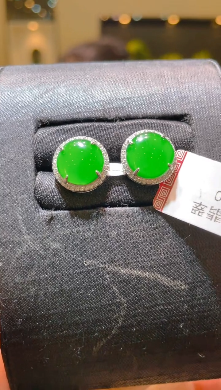 翡翠银S925镶嵌吊坠(不含链)A7