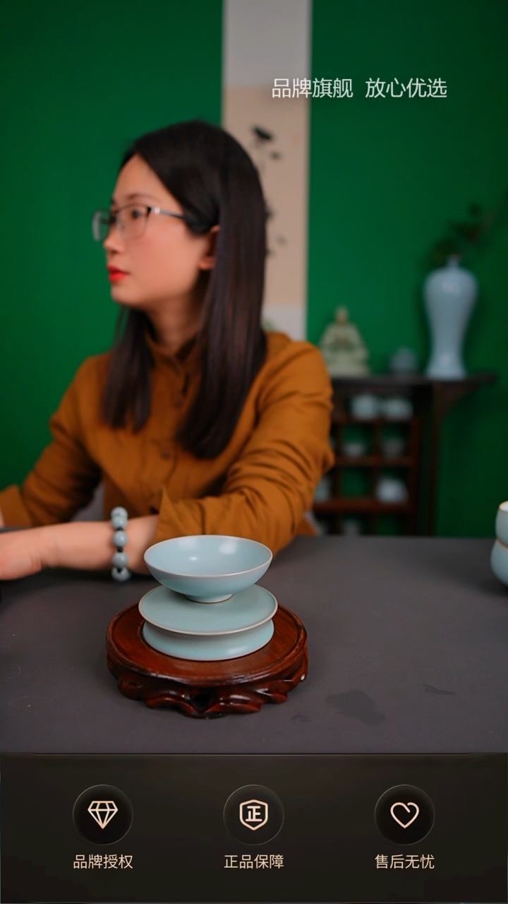 【闪购商品】仿古新品普洱杯带仿古杯垫不完美