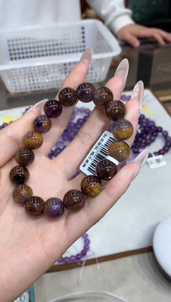 【闪购商品】水晶手串未镶嵌g5009紫钛12mm