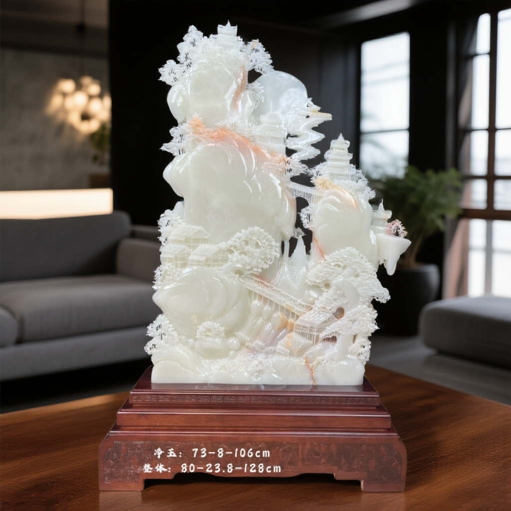 红花冰料山水精美家居乔迁公司开业客厅办公室装饰送礼装饰家居