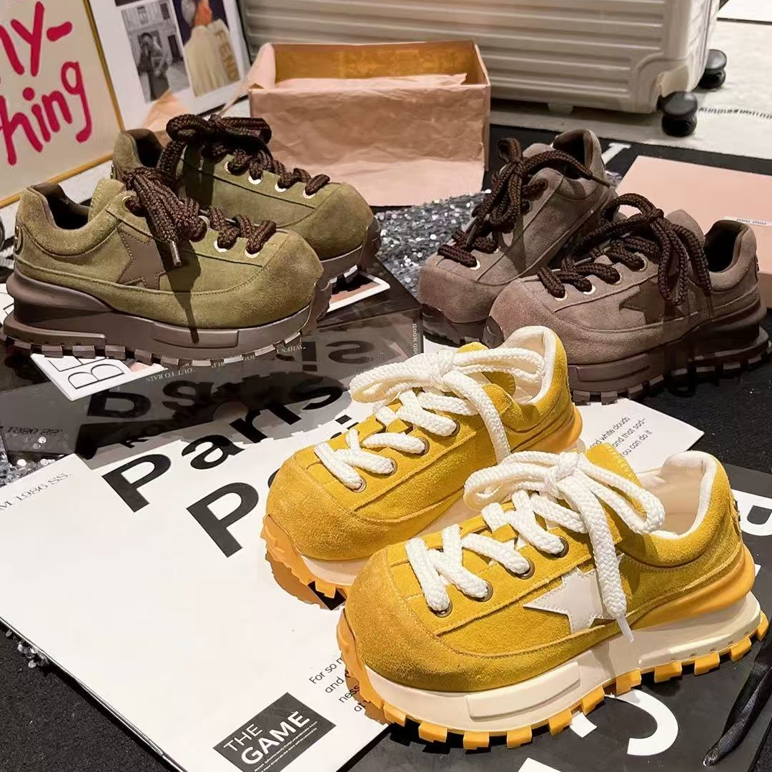 【SYQ】韩版2025冬新款厚底休闲鞋女百搭女鞋ins潮面包鞋星星鞋