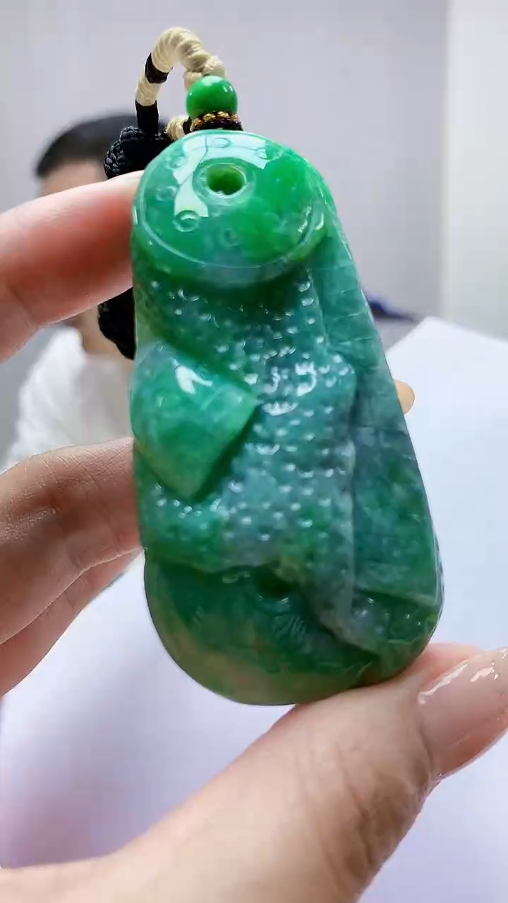 未镶嵌定制翡翠4898MM-毛货挂件65