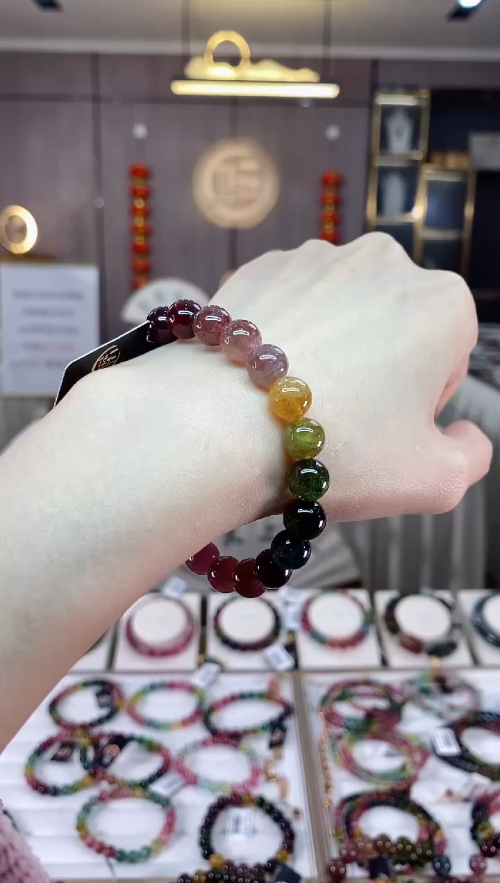 【闪购商品】碧玺单圈手串9mm+未镶嵌多样性发货一条dan
