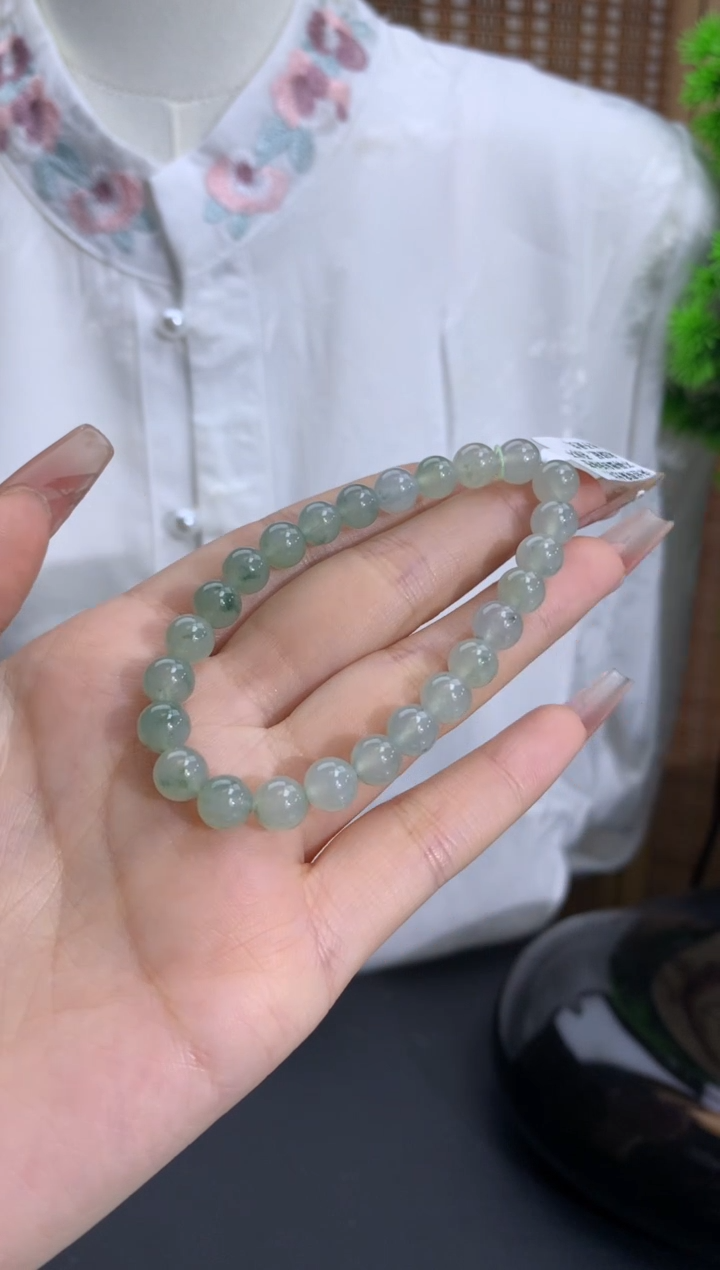 【闪购商品】翡翠手链未镶嵌卡7.1mm