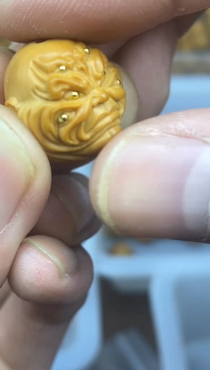 猴头核桃吊坠六目 獠牙 恶僧