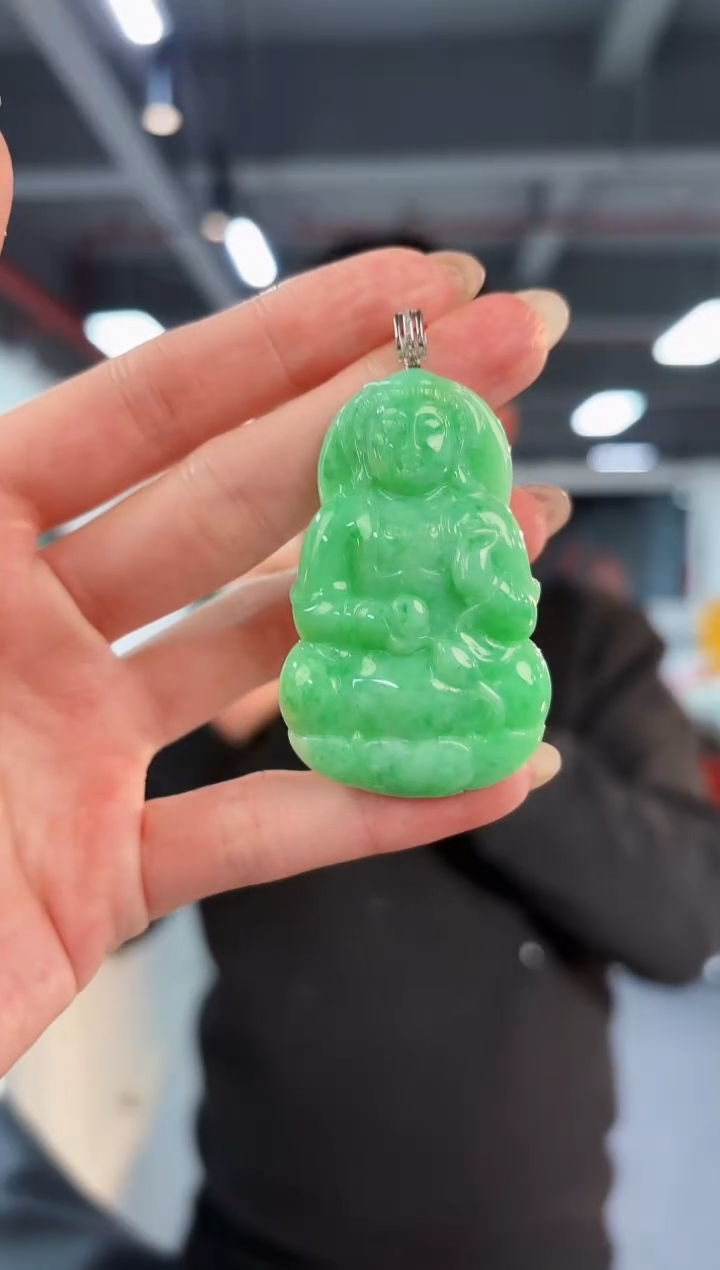 【闪购商品】翡翠颈饰18K金镶嵌缅料A货/支持复检/一件