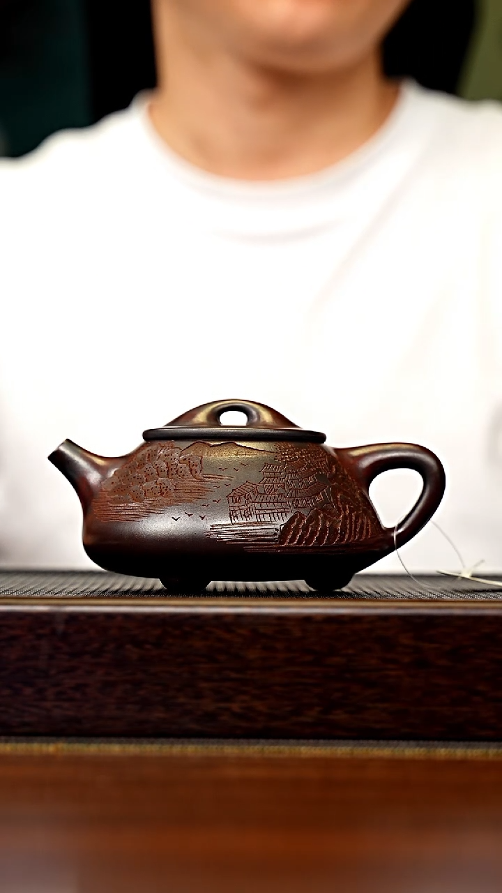 茶壶紫砂宜兴原矿 手工 紫砂壶容量320CC