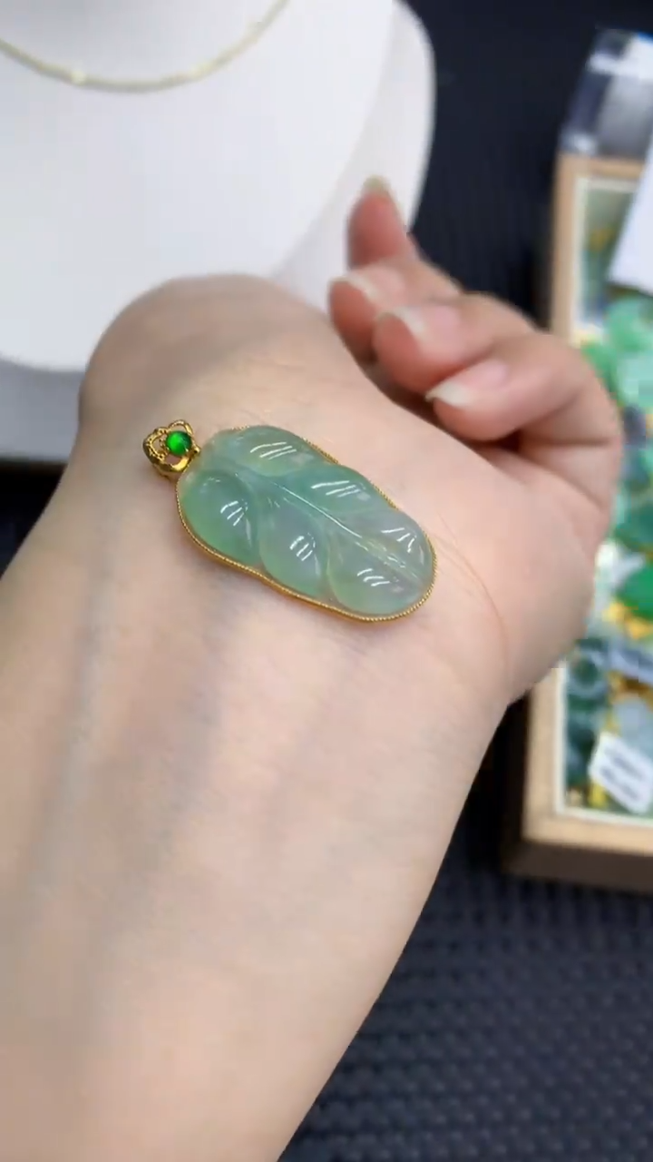 【闪购商品】翡翠颈饰18K金镶嵌            8