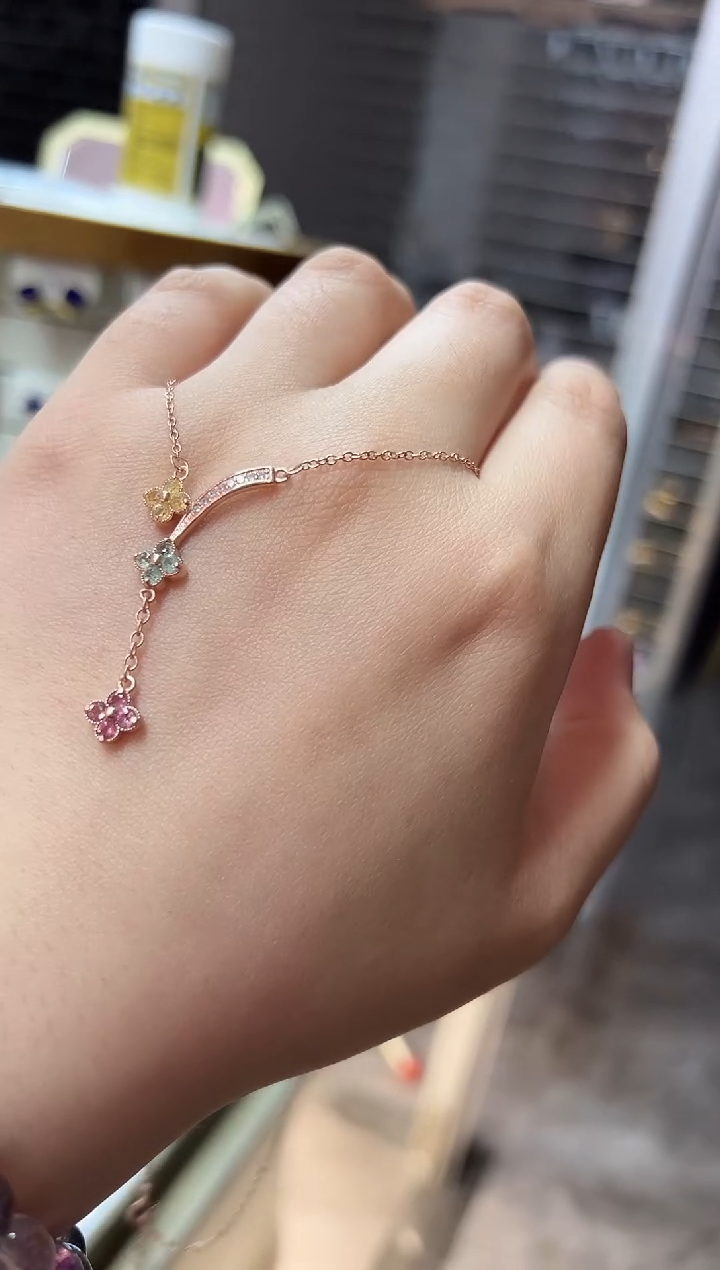 吊坠(不含链)银S925镶嵌碧玺1230m109多样性发其一