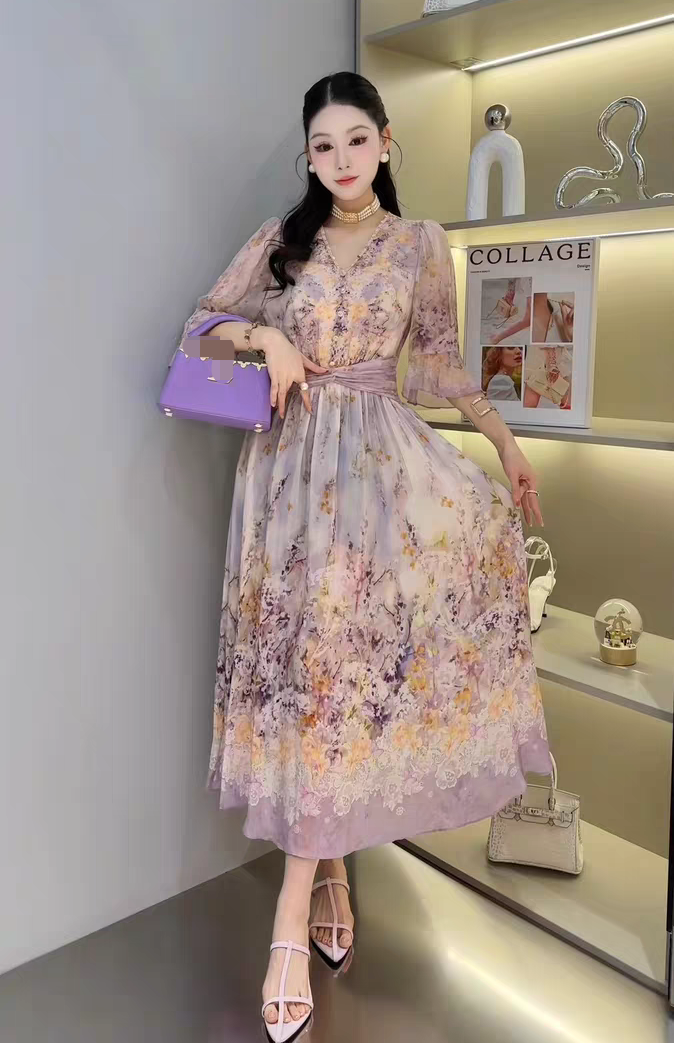 6148芭莎家桑蚕丝连衣裙