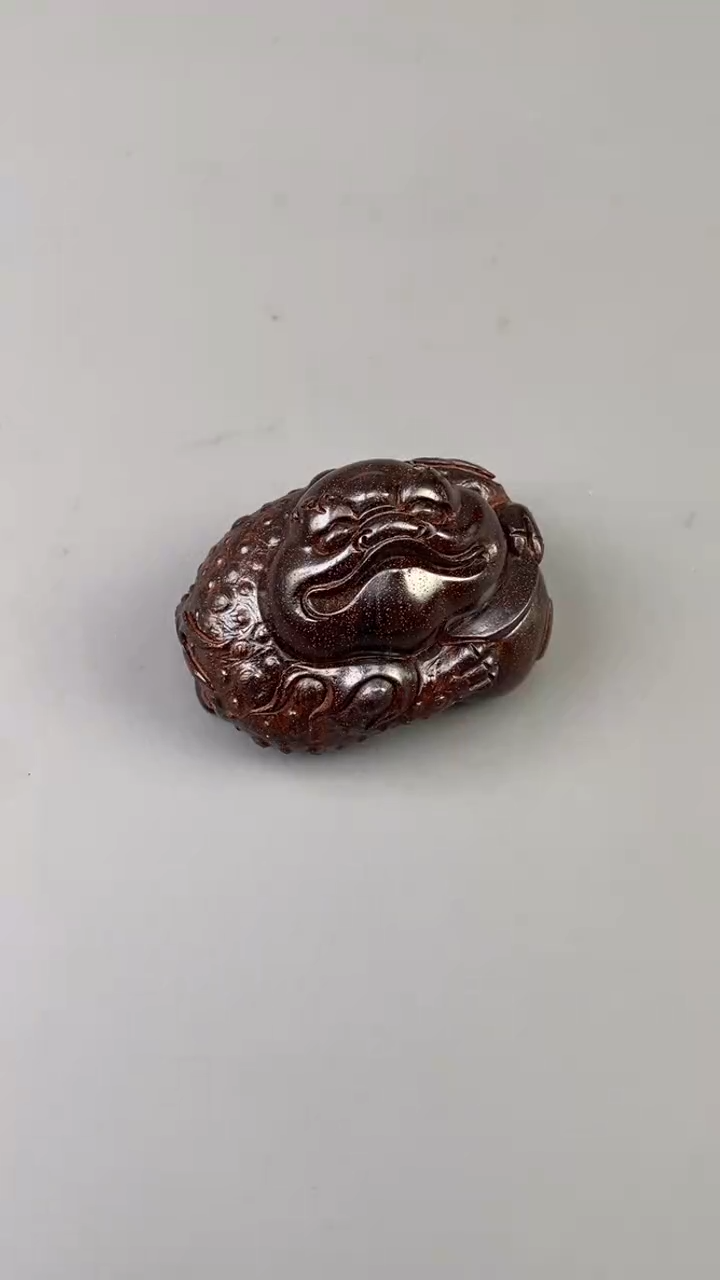 【闪购商品】檀香紫檀（小叶紫檀）把件印度小叶紫檀 金蟾