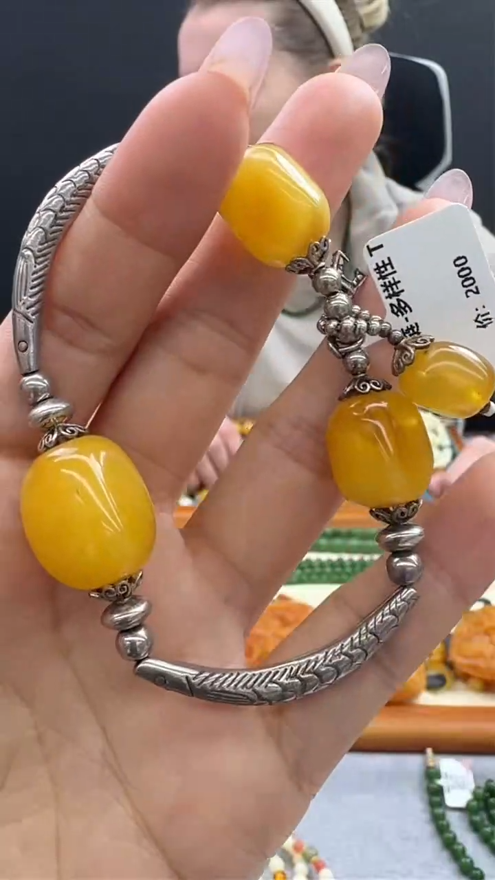 【闪购商品】琥珀手链未镶嵌442秒拍号