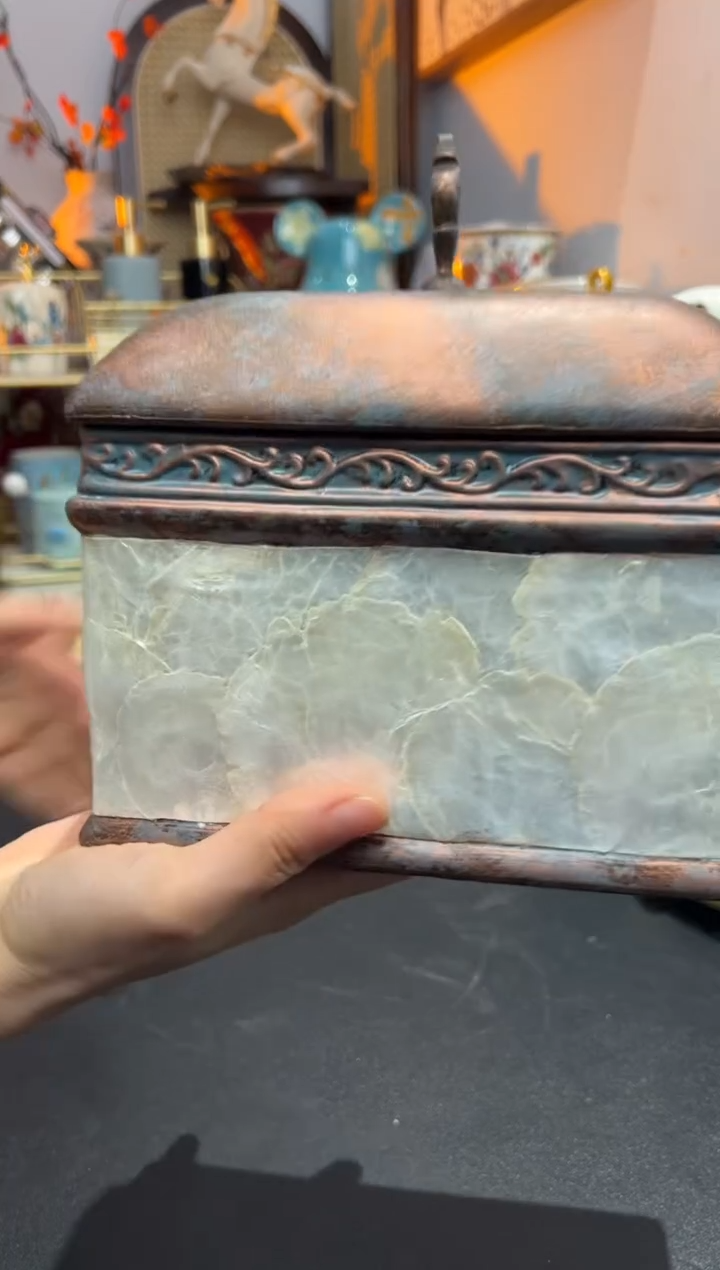 外贸陶瓷家居百货-贝母收纳盒