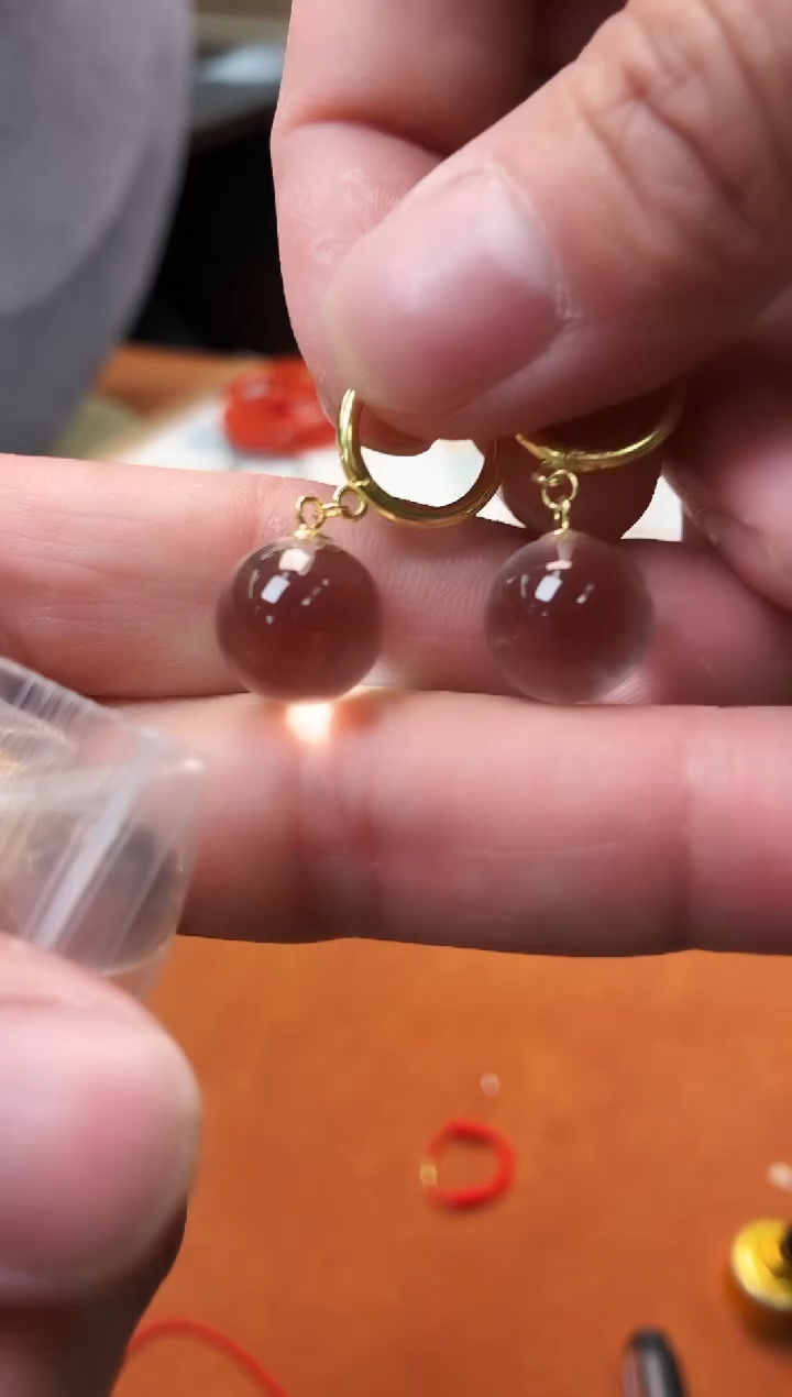 银S925镶嵌耳饰水晶o10