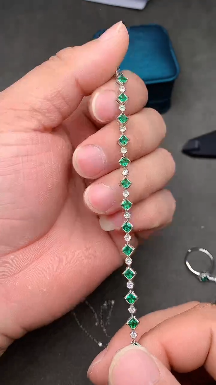 【闪购商品】祖母绿戒指银S925镶嵌..............