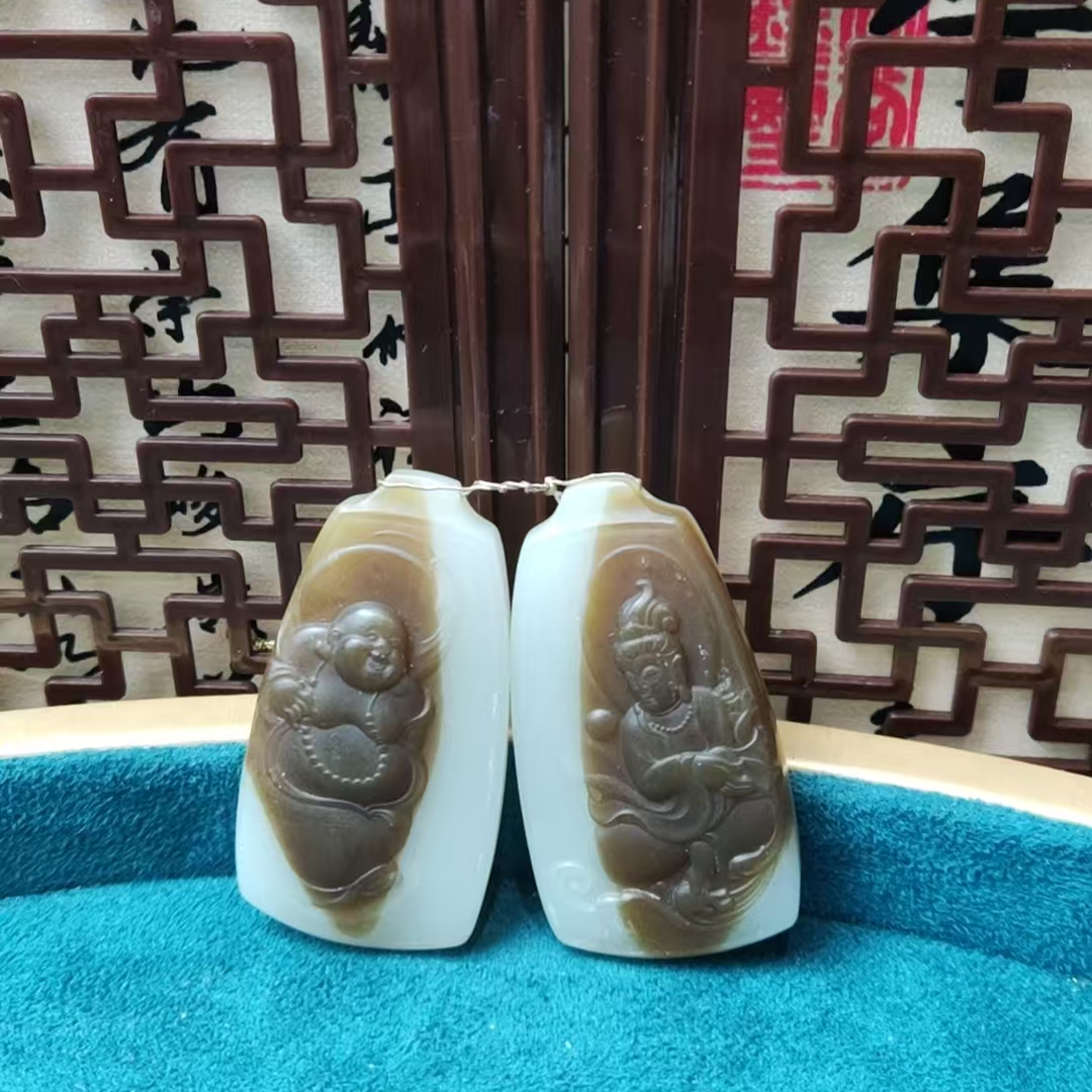 和田玉------吊坠（一对）