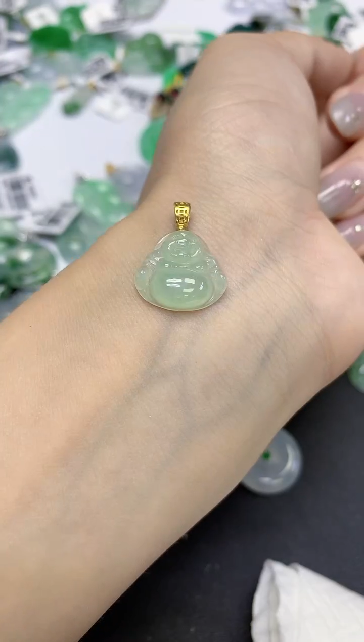 颈饰未镶嵌翡翠天然缅甸翡翠A货百元以上9元证书费自理