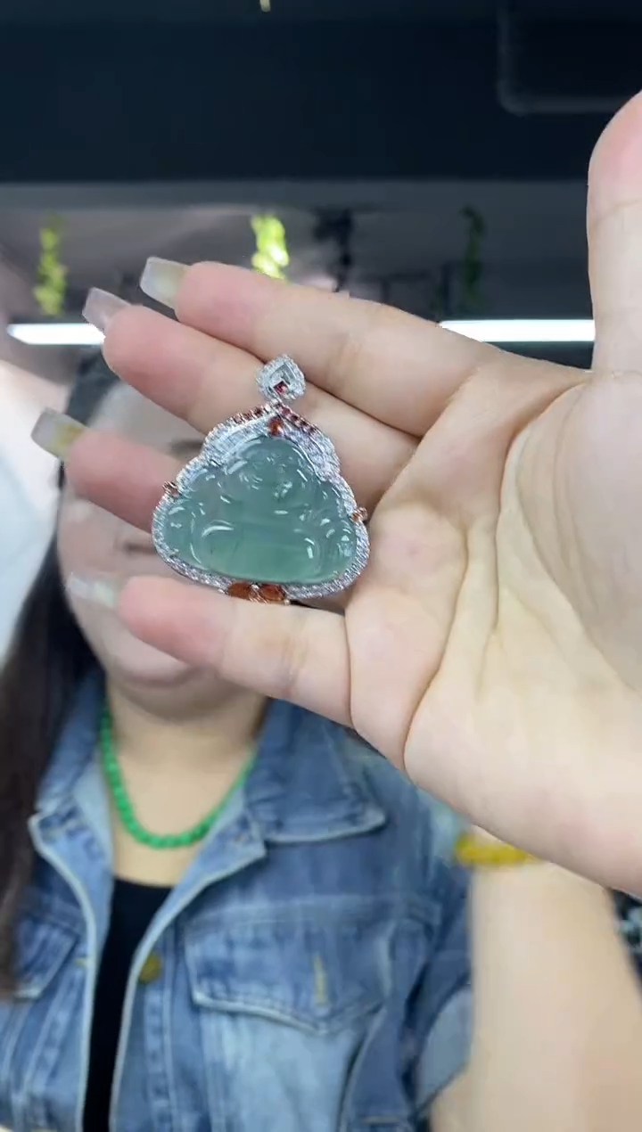 翡翠未镶嵌吊坠(不含链)多样性发其一颜色微差