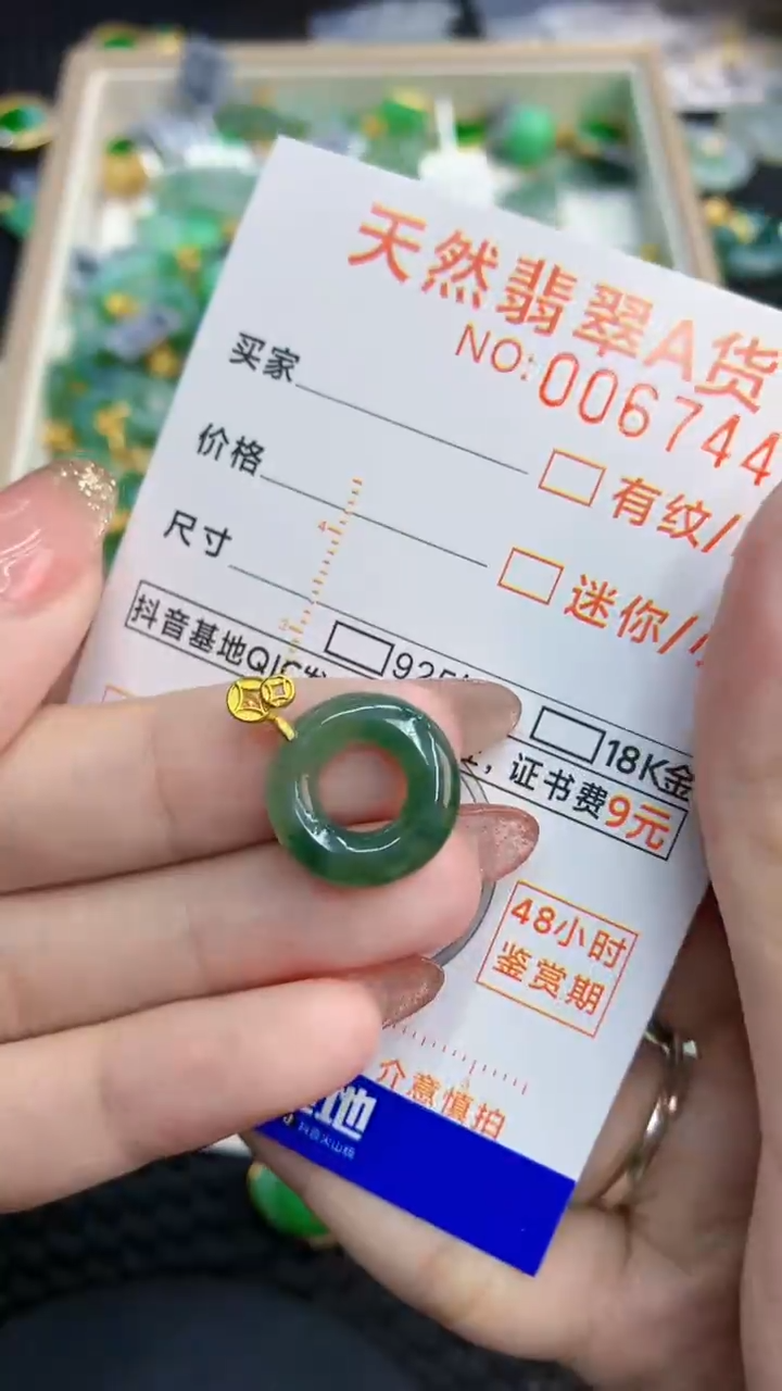 【闪购商品】翡翠银S925镶嵌颈饰            8