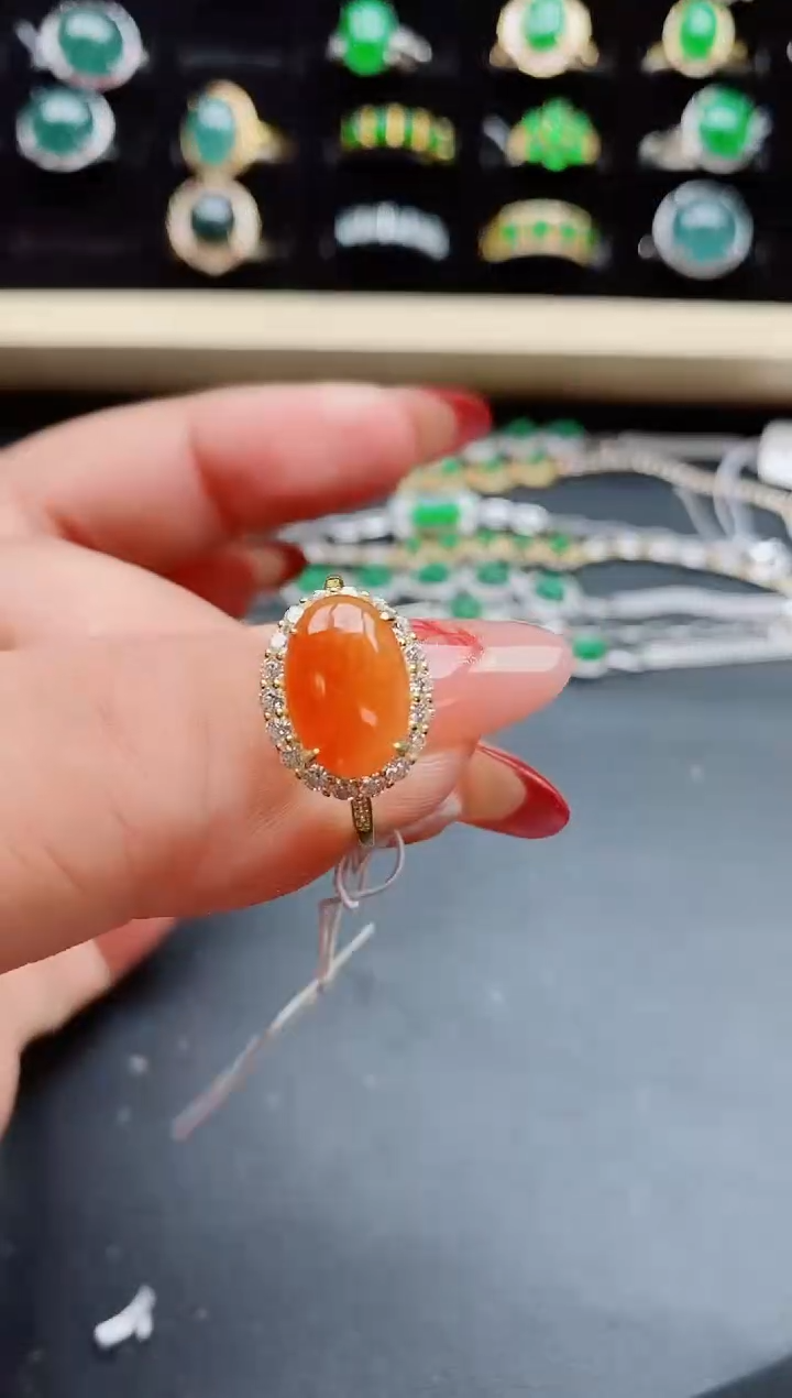 【闪购商品】翡翠戒指银S925镶嵌580550