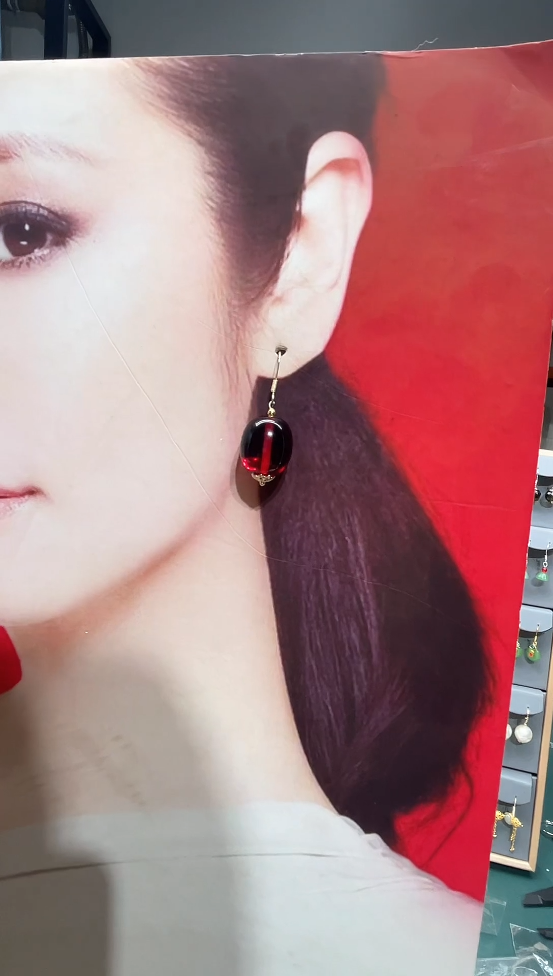 【闪购商品】血珀耳饰14K金镶嵌时尚耳饰111