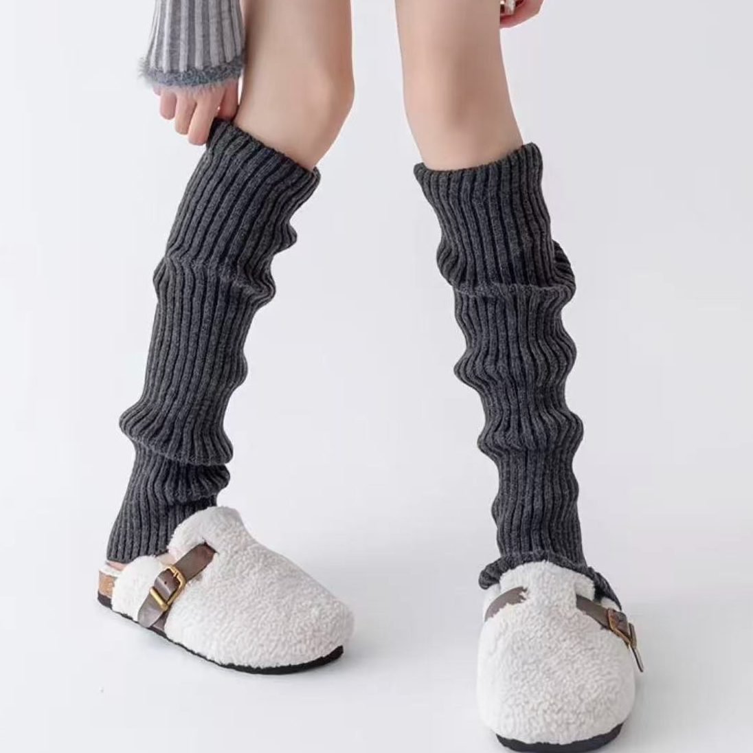 【灰色】堆堆袜袜套ins风格网红款小腿袜学院风40cm百搭款秋冬