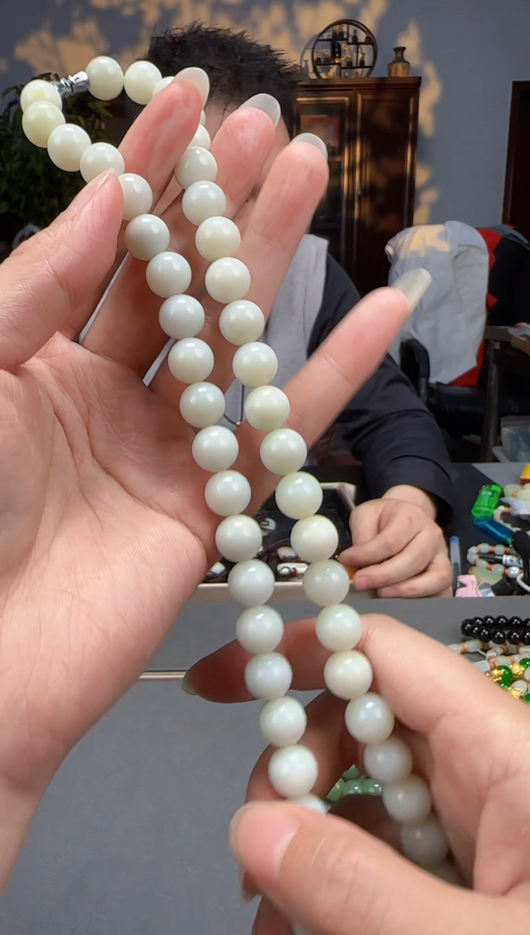 【闪购商品】和田玉颈饰未镶嵌卡10mm妈妈链拍一发一多样性发货