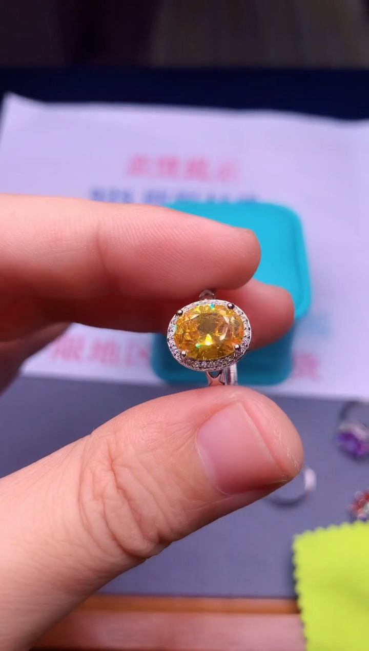 【闪购商品】蓝宝石戒指银S925镶嵌............