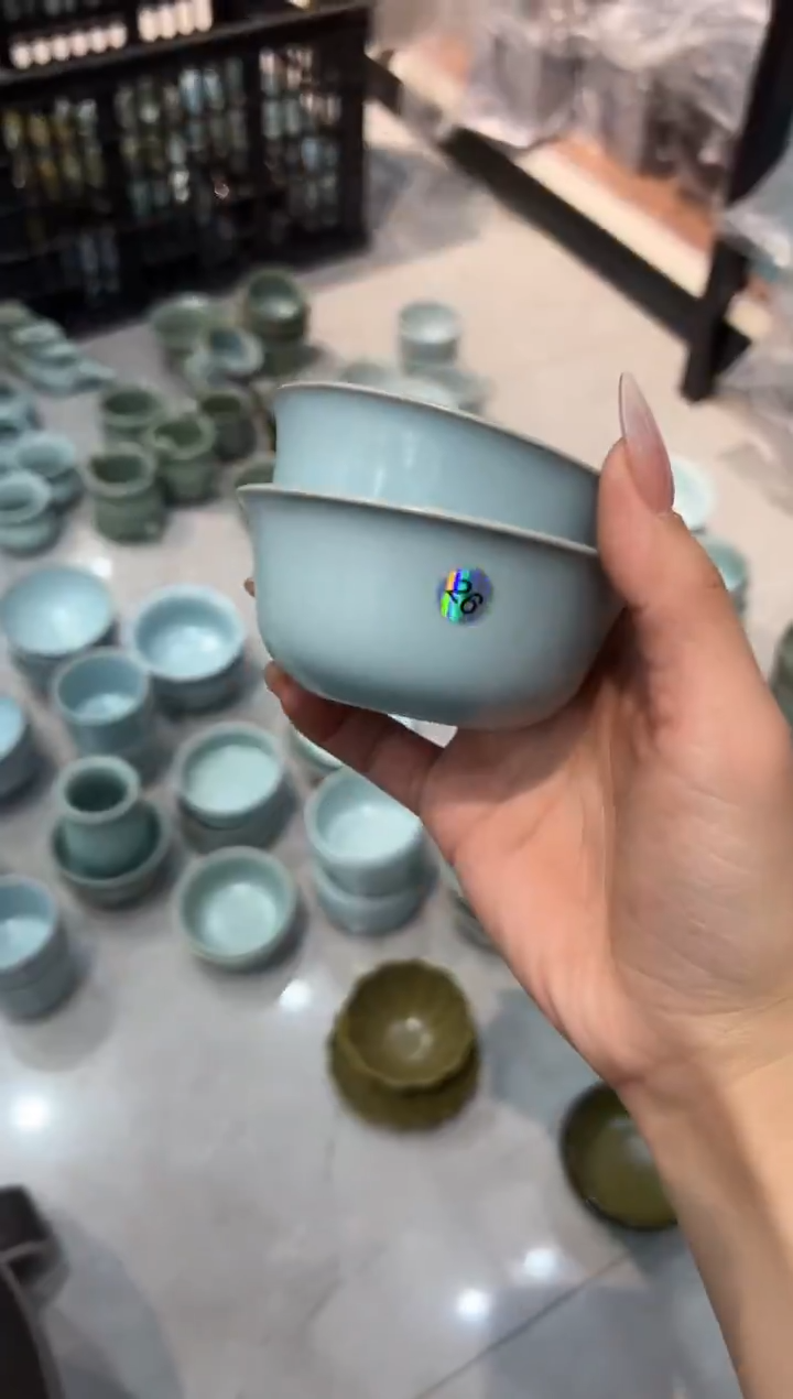 杯仿古鸡缸杯一对大瑕26