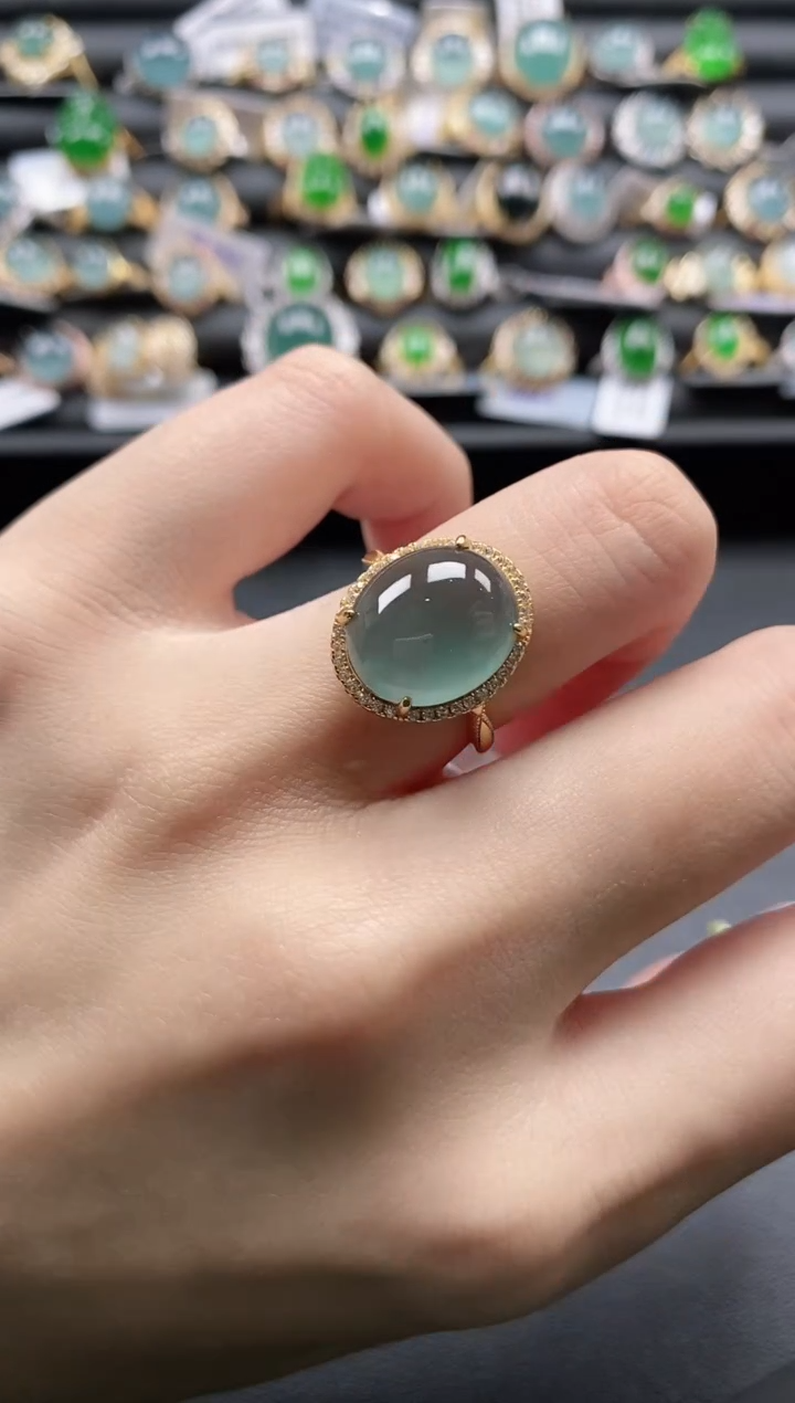 【闪购商品】翡翠戒指银S925镶嵌11111