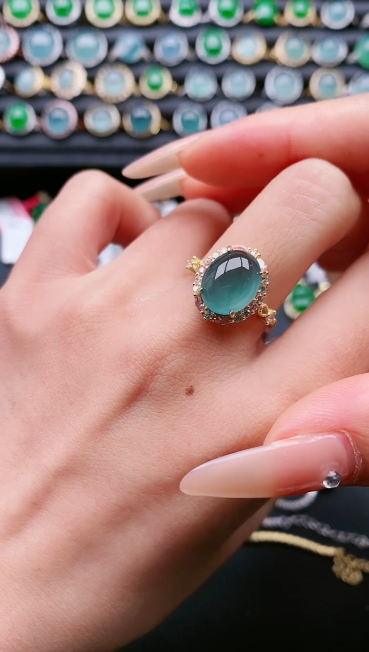 【闪购商品】翡翠戒指银S925镶嵌11111111