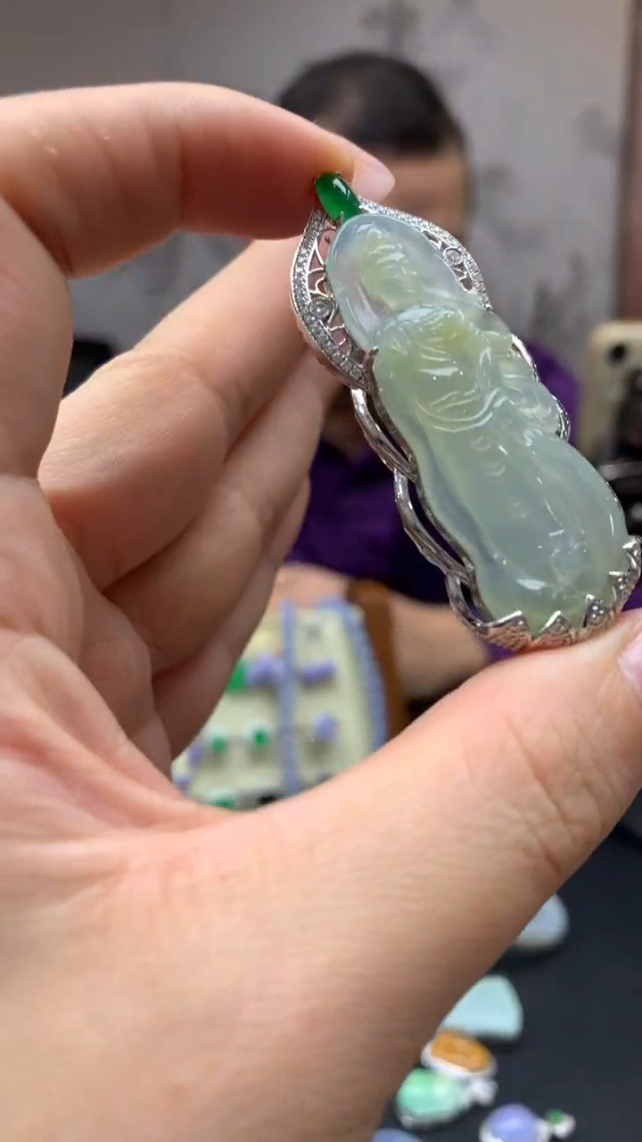 【闪购商品】翡翠颈饰18K金镶嵌5-天然翡翠