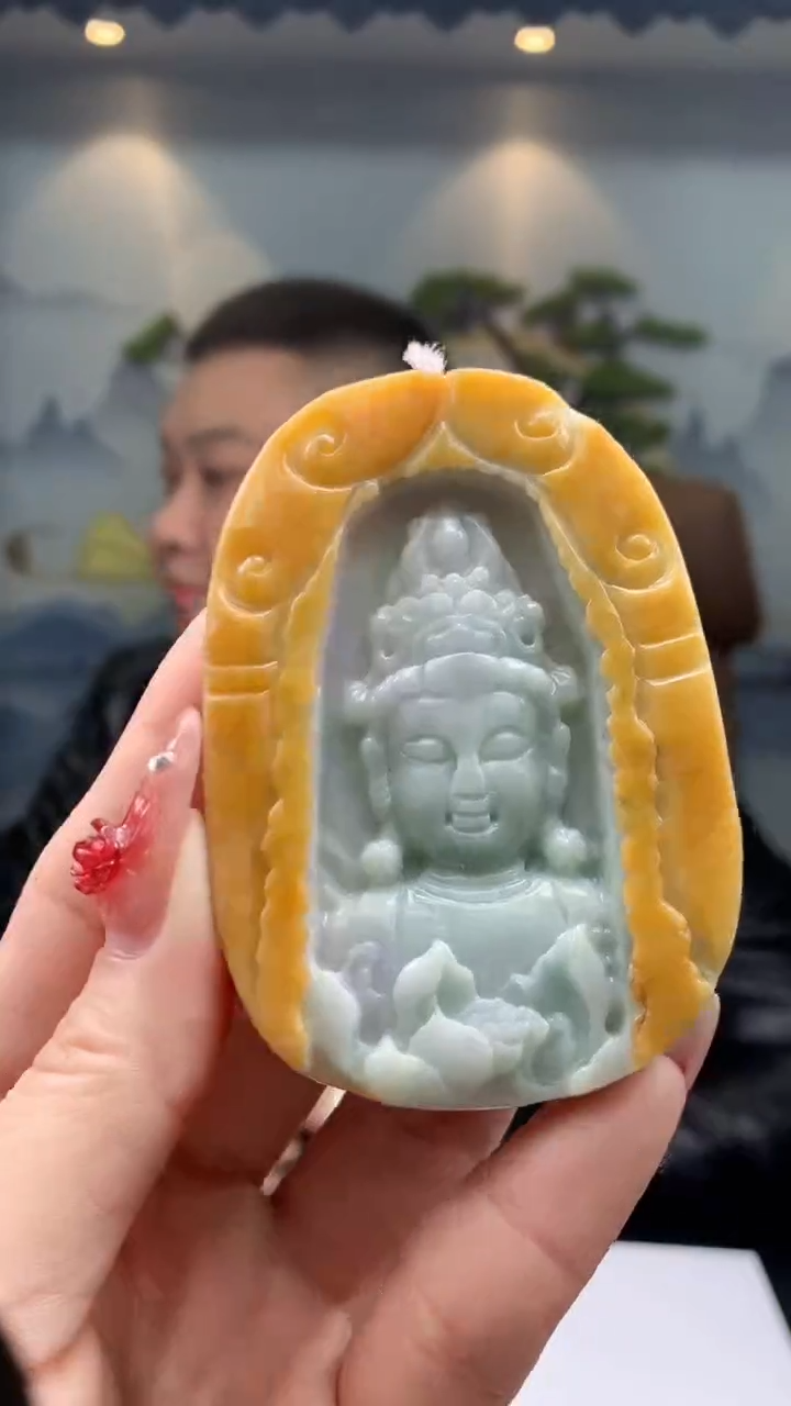 【闪购商品】定制翡翠未镶嵌1072ry-毛货挂件34