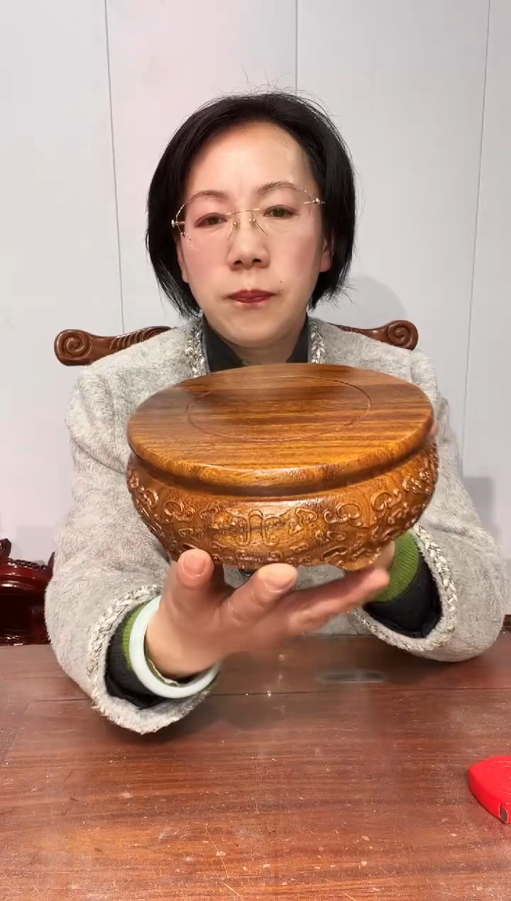 木老花圆形16.5*17.5*6.5花型