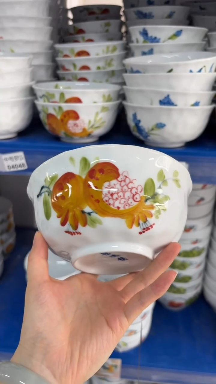 瓷片景德镇高温釉中彩-捏捏碗12
