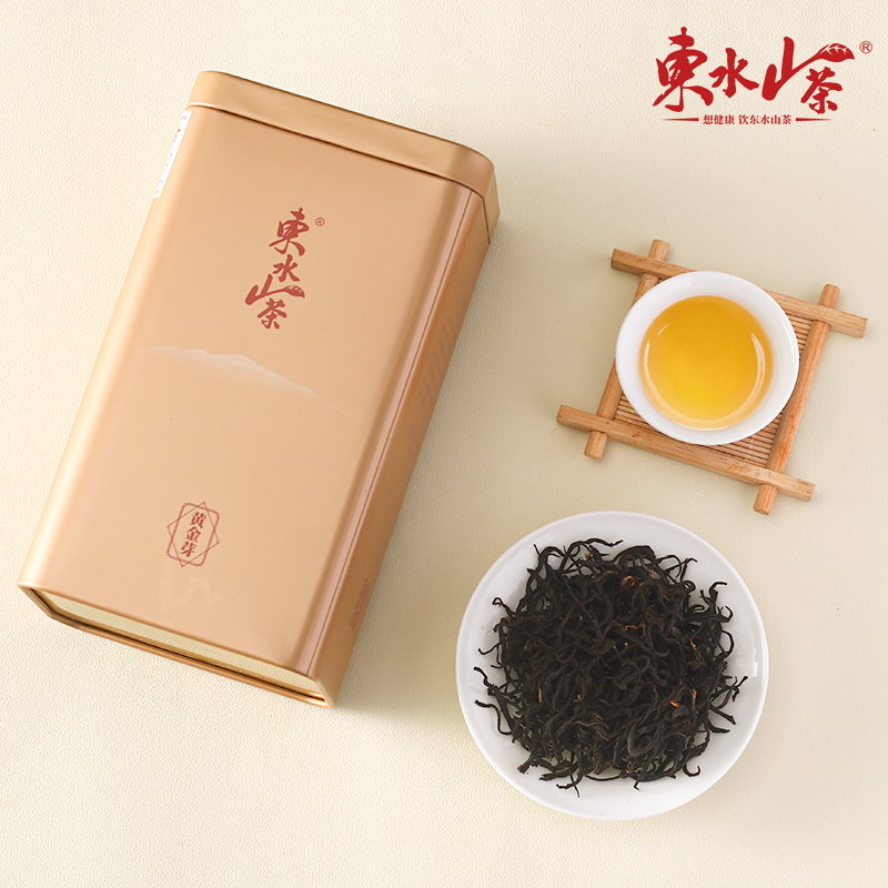 「阳江八宝」东水山茶蜜香型黄金芽红茶茶叶罐装100g广东十大名茶