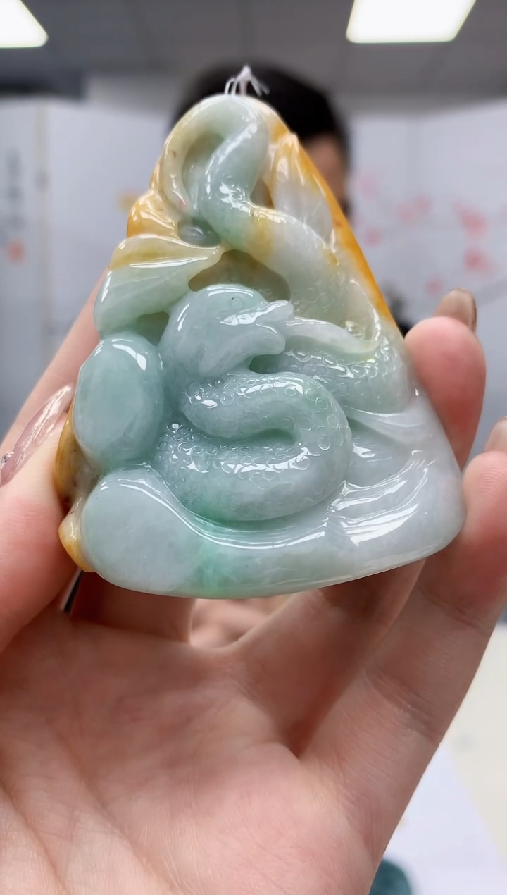 【闪购商品】定制翡翠未镶嵌1502jw-毛货挂件4