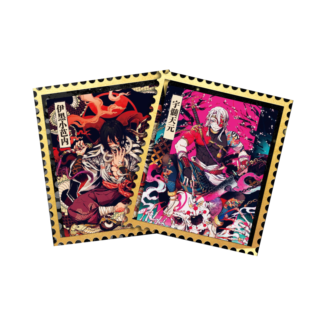 D【鬼灭】panda文创-鬼灭之刃-浮世百景金属邮票-二创盲盒（代拆）