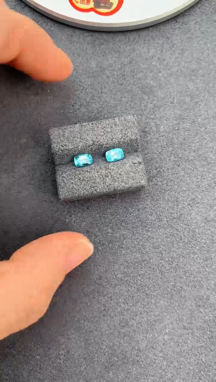 【闪购商品】磷灰石裸石未镶嵌1.1ct磷灰石配对