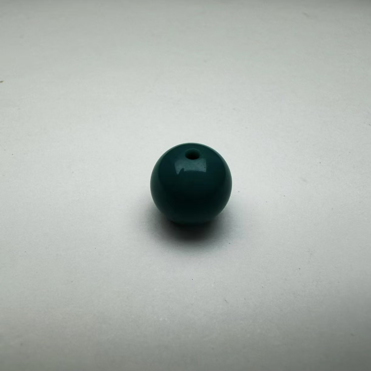 【原子专属】22-6绿松石【丫角山青皮玉化料.圆珠】