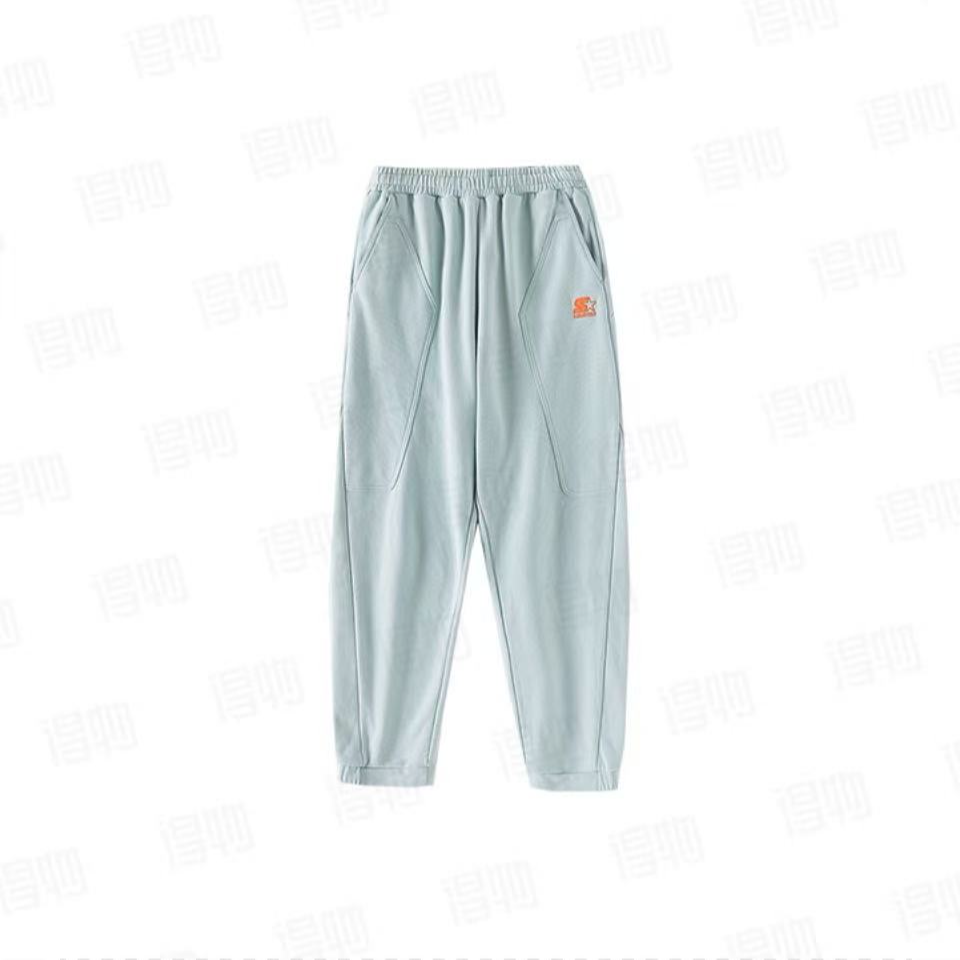 STARTER logo刺绣束脚休闲裤 女款 烟雾蓝