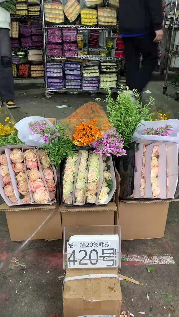 420号♥中通含20%耗损发一箱鲜花
