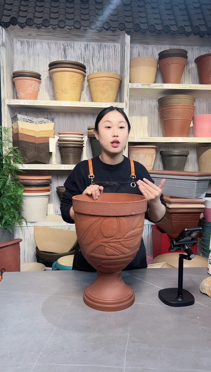 30*42口径红酒杯浮雕花盆